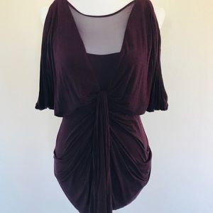 Anthropologie Bailey 44 Deep Purple Blouse Size M